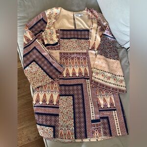 Lost + Wander Multicolor Patchwork Dress